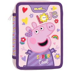 Must: Peppa Pig двуетажен пълнен несесер 15x21x5cm