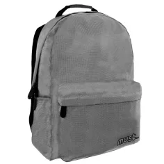 Must: Сив Монохромен RipStop ученически ранец, раница 32x17x42cm