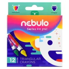 Nebulo: Цветен комплект восъчни пастели 12бр.