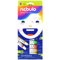 Nebulo: Цветен темпера комплект 12ml 12бр