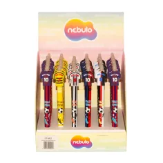 Nebulo: Мек с натискащ бутон, изтриваем гел химикалка, различни 1бр