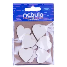 Nebulo: Мини сърца картон декорация 10бр. комплект