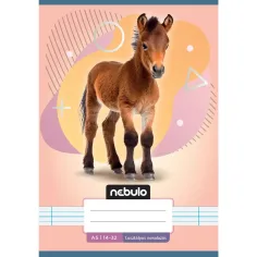 Nebulo: Плътно 1-ви клас линеен тетрад A5 14-32 Животински - Кон