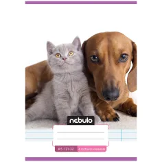 Nebulo: Плътно 4-ти клас такса и сива котка с мотиви тетрадка 21-32 A/5