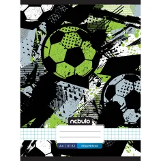 Nebulo: Тетрадка с футболни топки на квадратен шаблон 87-32 A/4