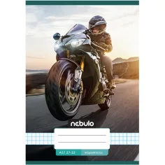 Nebulo: Тетрадка с каре с мотив на състезателен мотоциклет 27-32 A/5