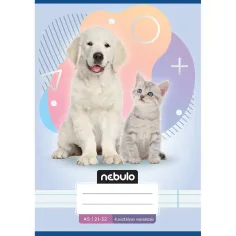 Nebulo: Тетрадка с мотиви на куче и коте за 4-ти клас A/5 21-32