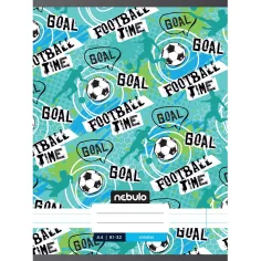 Nebulo: Тетрадка с надпис "Football Time" с редки линии 81-32 A/4