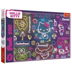 Неоново Hello Kitty 500 части пъзел - Trefl