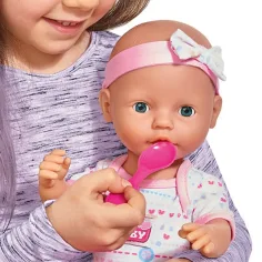 New Born Baby Пишкаща кукла с аксесоари 43см - Simba Toys изображение 4