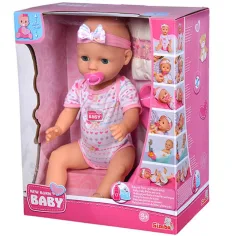 New Born Baby Пишкаща кукла с аксесоари 43см - Simba Toys