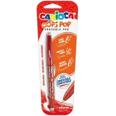 OOPS POP изтриваемо червено химикалка - Carioca
