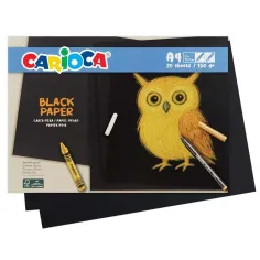Пакет черни A4 листове 20бр - Carioca