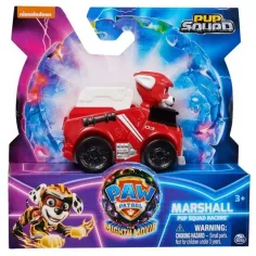 Pатрул на лапите: Суперфилмът: Pup Squad Racers Marshall минифигура с превозно средство - Spin Master