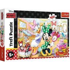 Пъзел Daisy и Minnie в салона за красота 100 части - Trefl