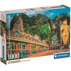 Пъзел Painted Batu Caves HQC 1000 бр. с постер - Clementoni изображение 1