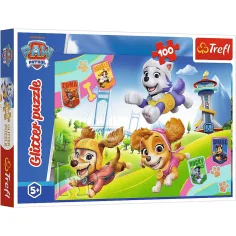 Пъзел с блестящи частици 100 бр. - Paw Patrol - Trefl