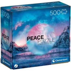 Peace Puzzle: Светлосин 500 части пъзел - Clementoni
