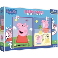 Пепа прасенце двустранен 4 в 1 Baby Maxi пъзел 2x10бр. - Trefl