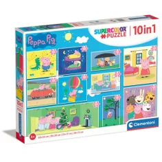 Peppa прасенце 10в1 пъзел комплект - Clementoni