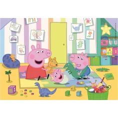 Peppa прасенце 2x20бр. Supercolor пъзел - Clementoni изображение 3