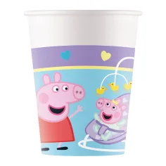 Peppa прасенце хартиена чаша 8бр. комплект 200мл