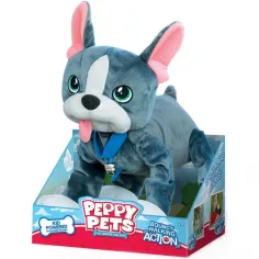Peppy Pets: Френски булдог плюшено куче с каишка 28см