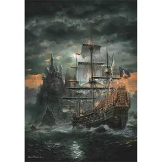 Пиратски кораб 1500 части HQC пъзел 59,5x84,5см - Clementoni изображение 2