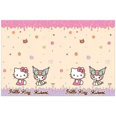 Пластмасова покривка за маса Hello Kitty и Kuromi 120x180cm
