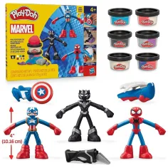 Play-Doh: Marvel Геройски приключения комплект с пластилин и 3 фигурки - Hasbro изображение 2