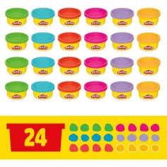 Play-Doh: Пакет за парти игра 24бр с пластилин и аксесоари - Hasbro изображение 4