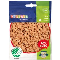 PlayBox: 5mm MIDI термопластични мъниста в мек бежов цвят, 1000бр.