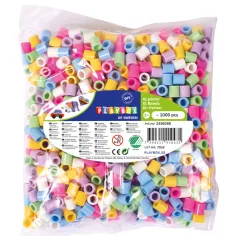 PlayBox: 9mm XL MAXI пастелни цветни ютии за мъниста 1000бр пакет