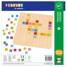 PlayBox: ABC цветна дървена образователна игра 25x25см