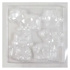 PlayBox: Форма за гипсови отливки с животни 17x17cm