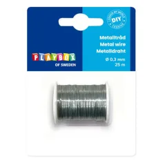 PlayBox: Метален свързващ проводник сребрист цвят 0,3mm 25m