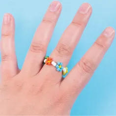 PlayBox: Нанизваеми цветни пластмасови мъниста 2-3 мм 500г пакет изображение 2