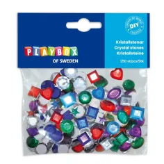 PlayBox: Самозалепващи кристални камъни 150бр. 10-14мм