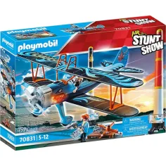 Playmobil: Air Stuntshow - "Феникс" двукрили самолет с звук (70831)