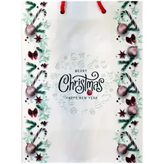 Подаръчна чанта с мотиви Merry Christmas 17,5x22,5x9,5cm