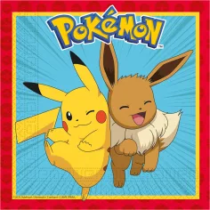 Pokémon хартиена салфетка комплект - 2 слоя, 33x33см, 20бр