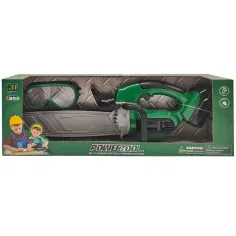 PowerTool електрическа верижна резачка с предпазни очила за деца