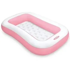 Правоъгълна розова детска басейн 166x100x25см - Intex