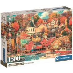 Пристанищен град 1500 части HQC пъзел 84,5x59,5 см - Clementoni