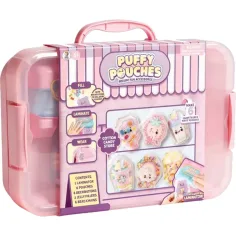 Puffy Pouches: Дизайнерски комплект Pufi чарм - захарен памук