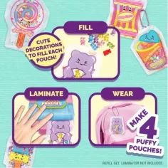 Puffy Pouches: Комплект за дизайн на Pufi чармове - сладкиши изображение 3