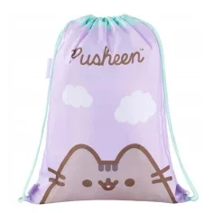 Pusheen лилав спортен сак, спортна чанта 43x34см