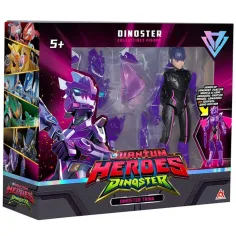 Quantum Heroes: Dinoster Trina екшън фигура с лилава броня 20 см