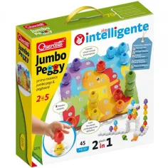 Quercetti: Jumbo Мозайка с щифтчета 2 в 1 45бр. комплект