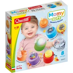Quercetti: Momy Soft 8 броя сензорни меки строителни блокчета с светлина и звук